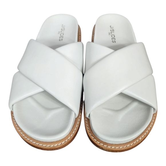 J/SLIDES White Roland Slide Sandal (9.5) - Picture 5 of 8